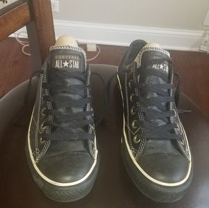 Leather low top Converse Allstars